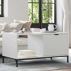 Coffee Table 90 x 49 x 46 cm Engineered Wood White