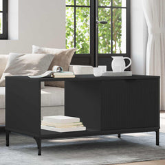 Coffee Table 90 x 49 x 46 cm Engineered Wood Black