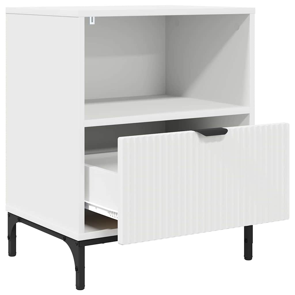 vidaXL Bedside Cabinet 2 pcs White 49 x 36 x 61 cm Engineered wood 5