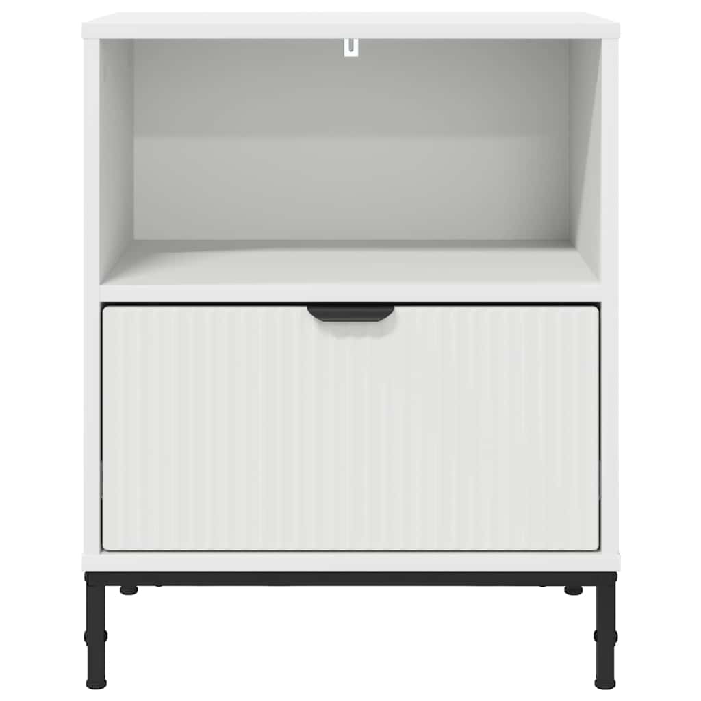 vidaXL Bedside Cabinet 2 pcs White 49 x 36 x 61 cm Engineered wood 6