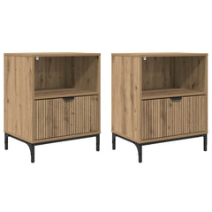 vidaXL Bedside Cabinet 2 pcs Artisan oak 49 x 36 x 61 cm 2