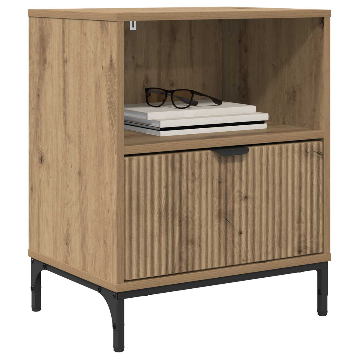 vidaXL Bedside Cabinet 2 pcs Artisan oak 49 x 36 x 61 cm 3