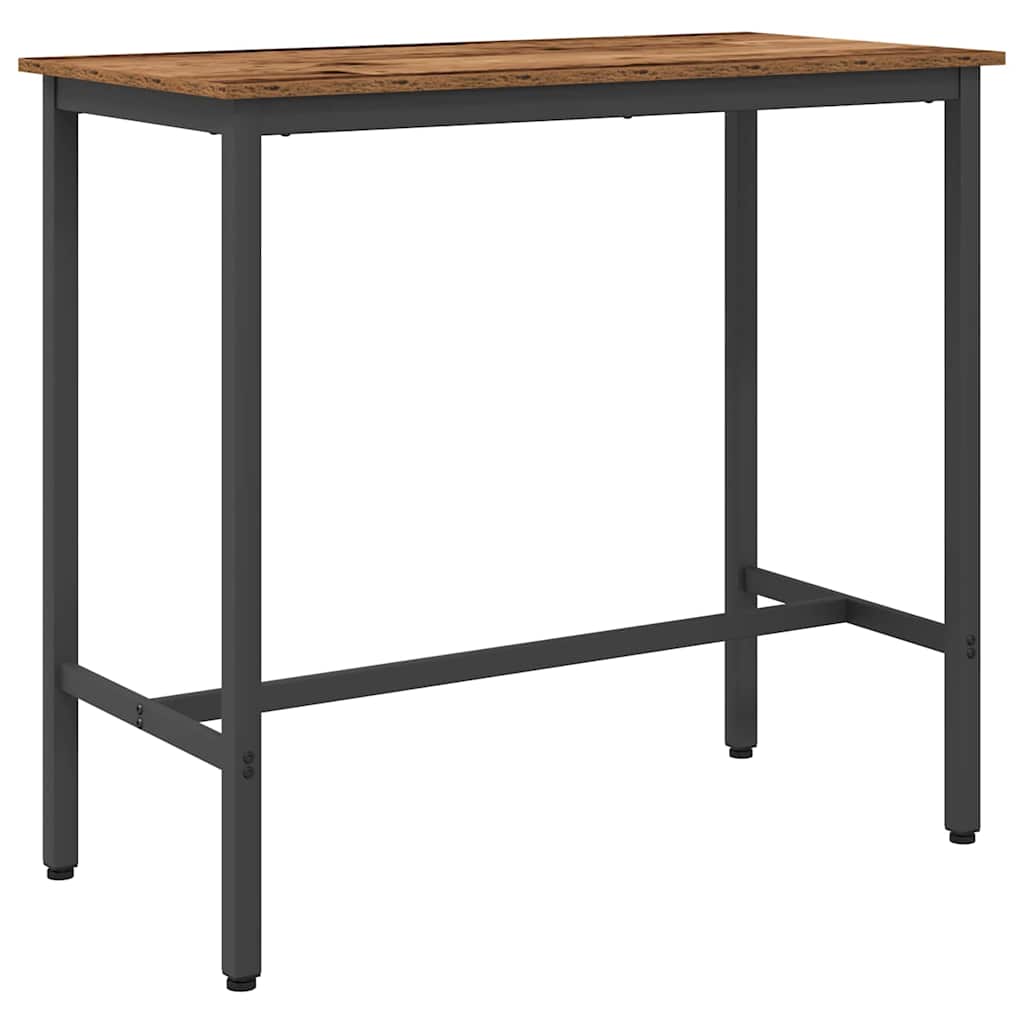 Table Engineered Wood and Steel Old wood 90.5 cm 50 cm