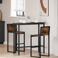 vidaXL Table Smoked Oak 100 x 40 x 100.5 cm Engineered Wood and Steel 1
