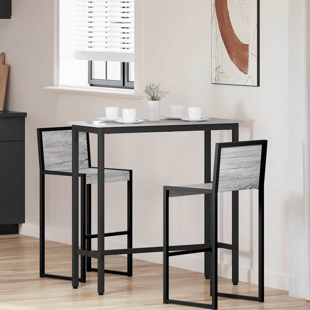 vidaXL Table Engineered Wood and Steel