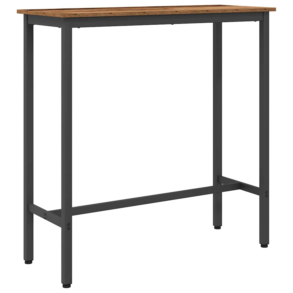 vidaXL Table Old Wood 100 x 40 x 100.5 cm Engineered Wood and Steel 2