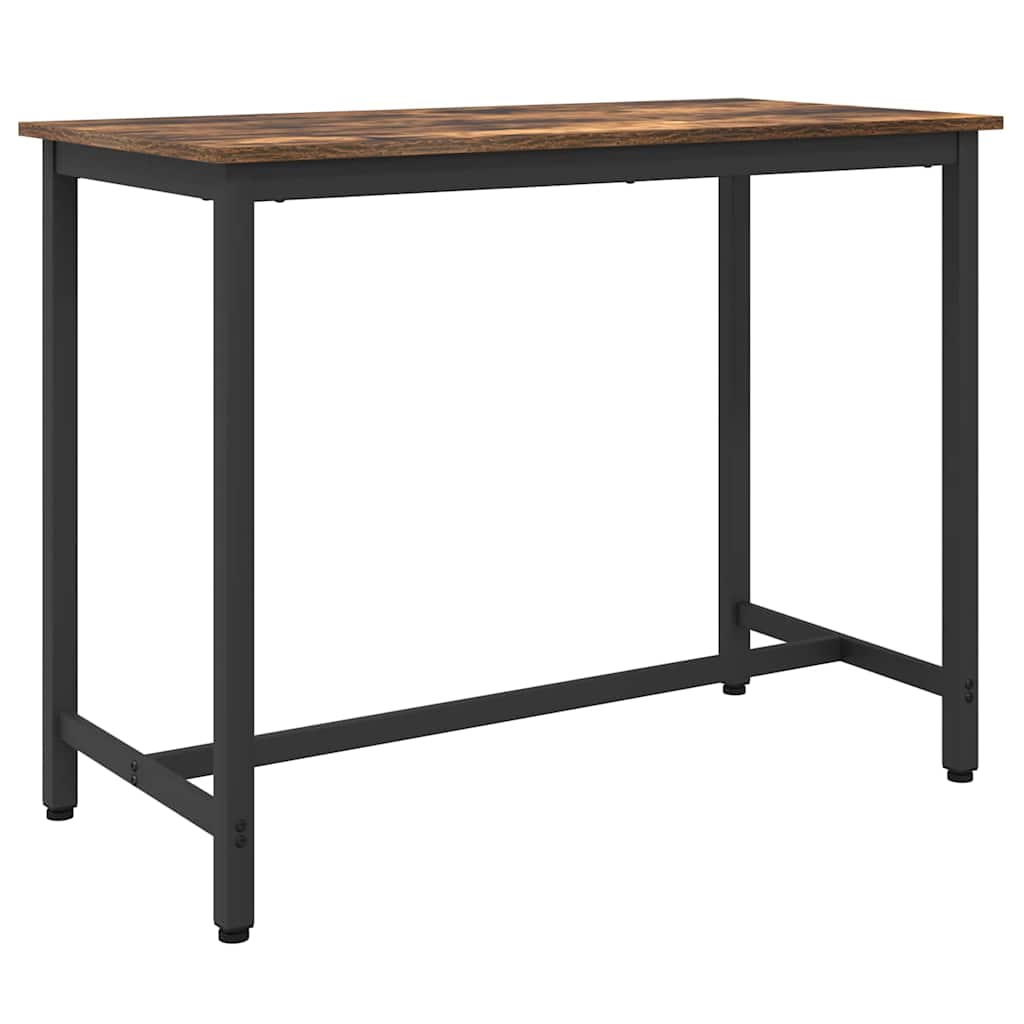 Table Engineered Wood and Steel in Smoked Oak