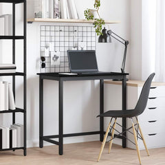 vidaXL Table Black Oak 100 x 50 x 76.5 cm Engineered Wood and Steel 1
