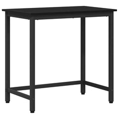 vidaXL Table Black Oak 100 x 50 x 76.5 cm Engineered Wood and Steel 2