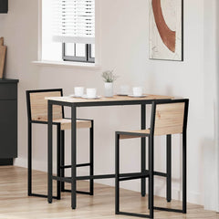 vidaXL Table Natural 100 x 50 x 91 cm Engineered Wood and Steel 1