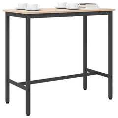 vidaXL Table Natural 100 x 50 x 91 cm Engineered Wood and Steel 3