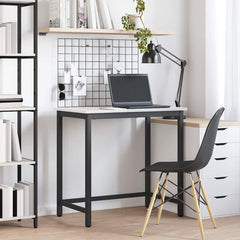vidaXL Table White 80 x 50 x 77 cm Engineered Wood and Steel 1