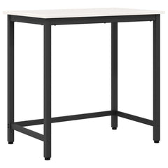 vidaXL Table White 80 x 50 x 77 cm Engineered Wood and Steel 2