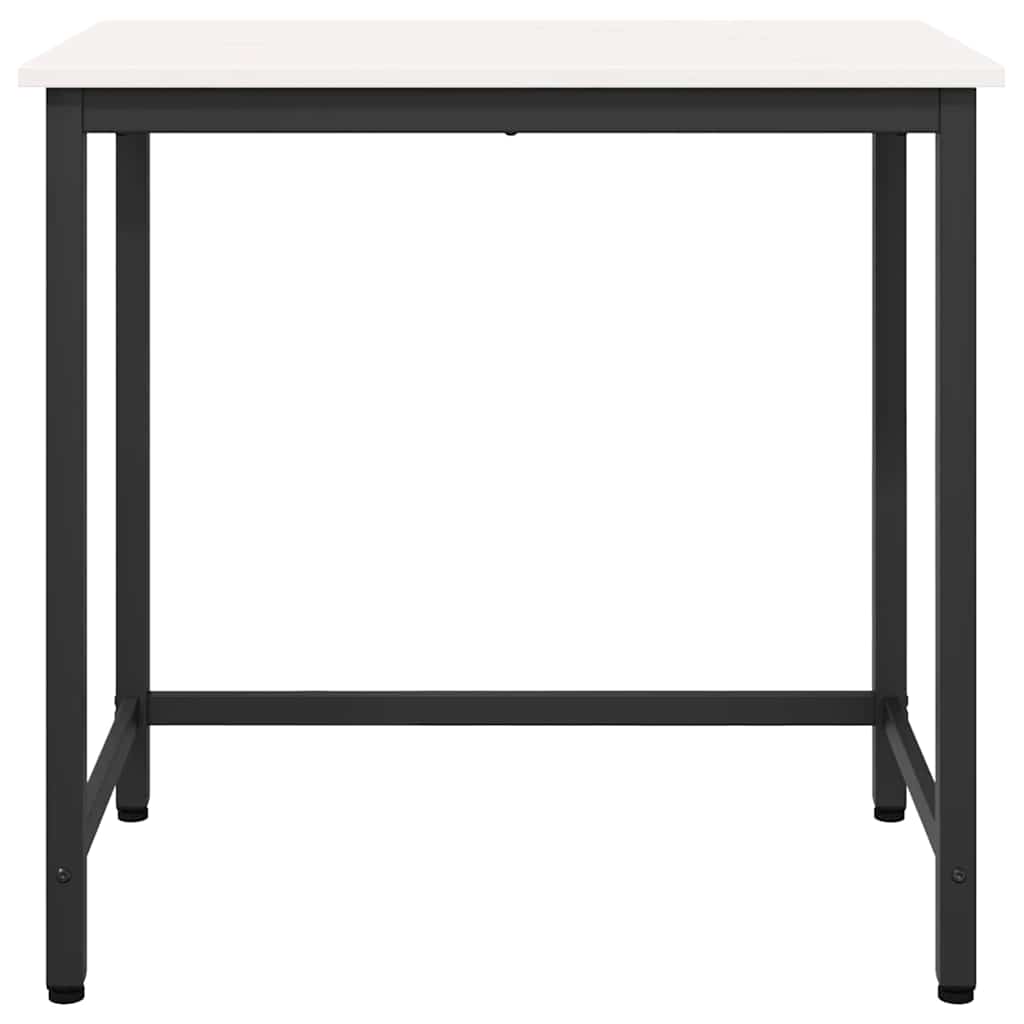 vidaXL Table White 80 x 50 x 77 cm Engineered Wood and Steel 5