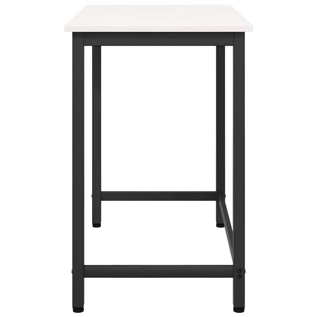 vidaXL Table White 80 x 50 x 77 cm Engineered Wood and Steel 6