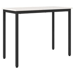 vidaXL Table White 100 x 50 x 77 cm Engineered Wood and Steel 1