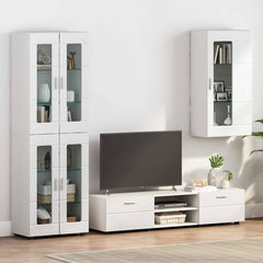 vidaXL Wooden Cabinet White Engineered Wood 1
