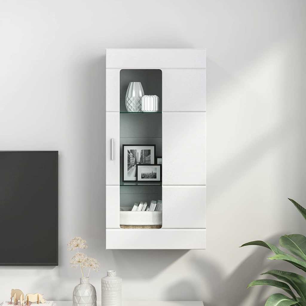 vidaXL Wooden Cabinet White Engineered Wood 4