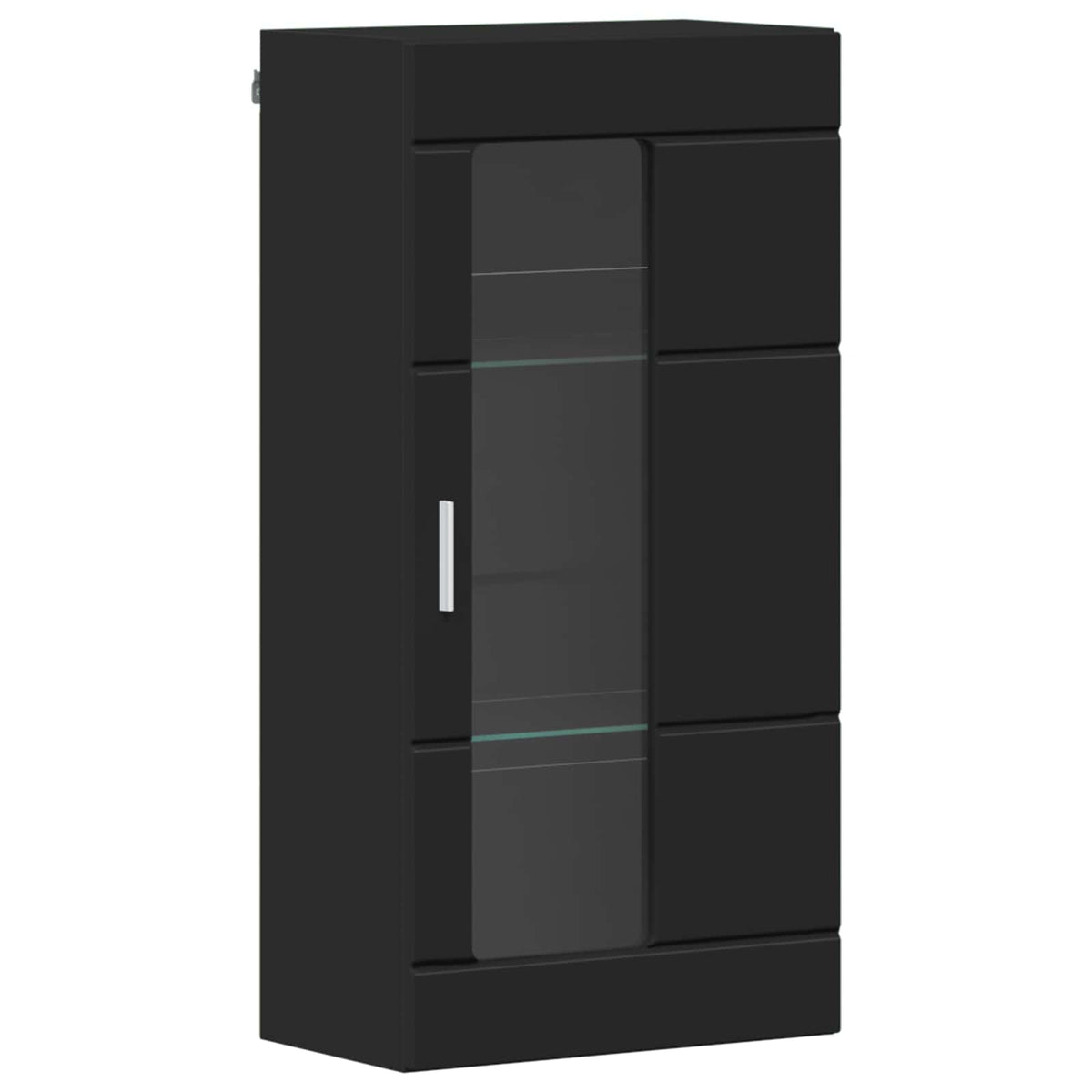 vidaXL Wooden Cabinet Black Engineered Wood 2
