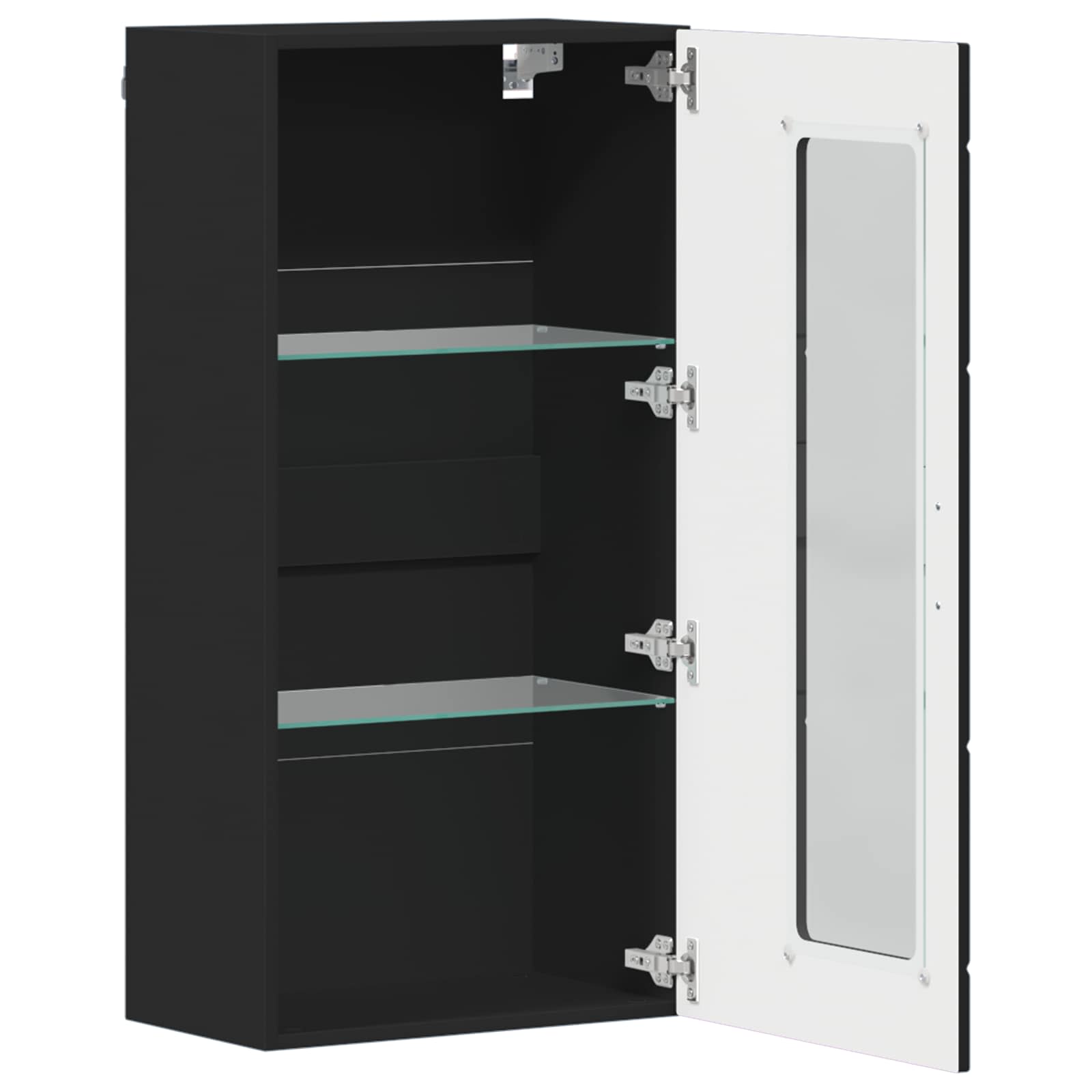 vidaXL Wooden Cabinet Black Engineered Wood 5