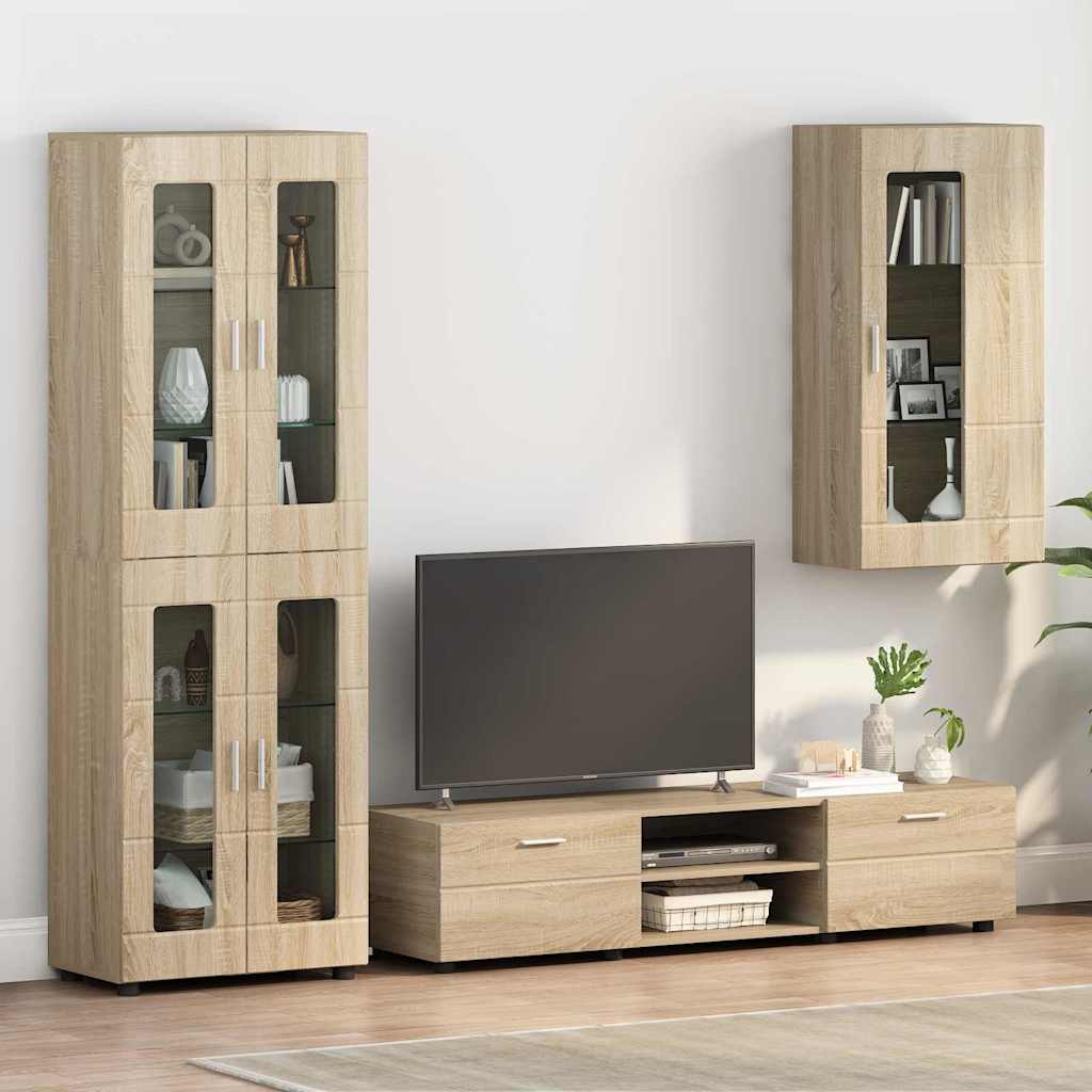 vidaXL Wooden Cabinet Sonoma Oak Engineered Wood 1