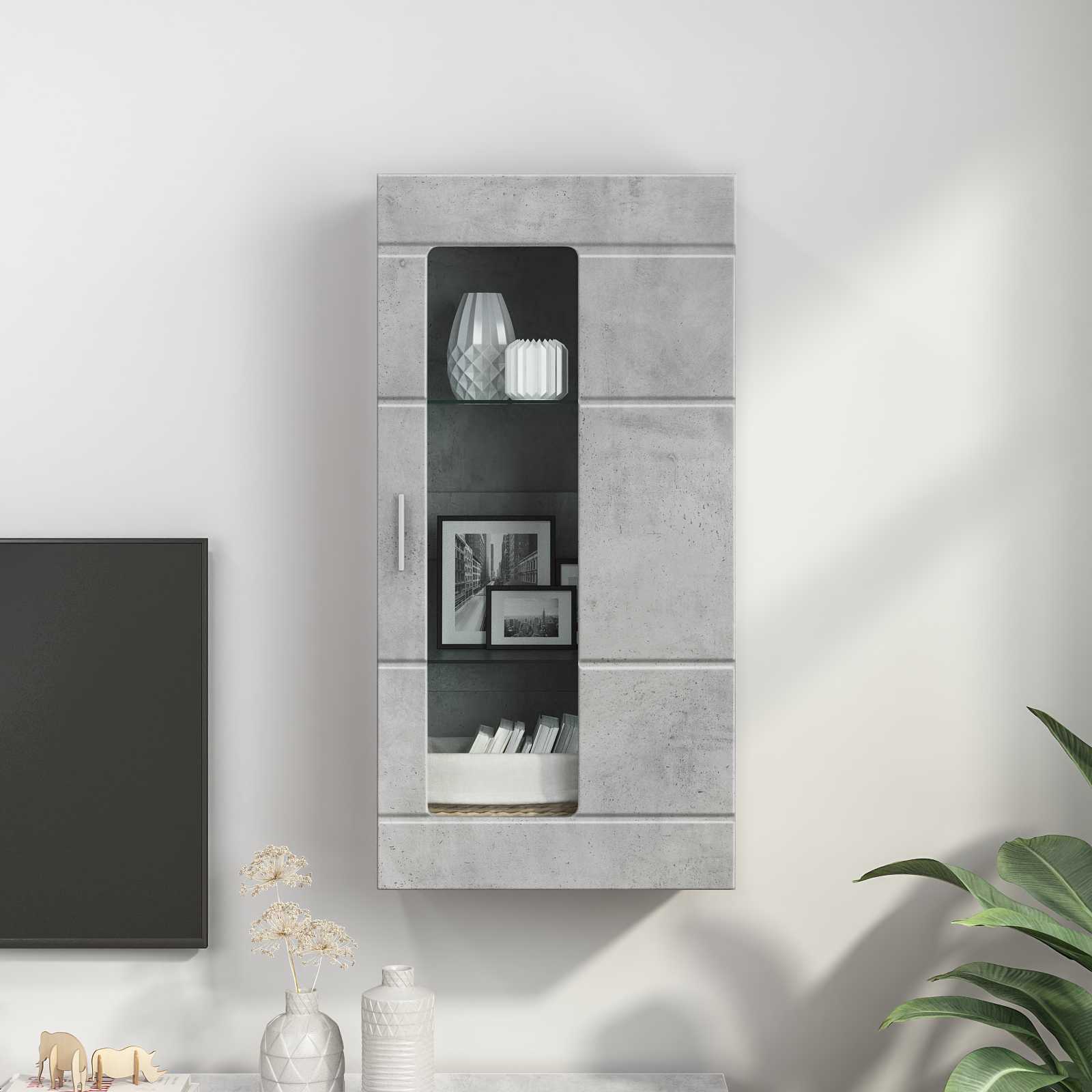 vidaXL Wooden Cabinet Concrete Grey Engineered Wood 4