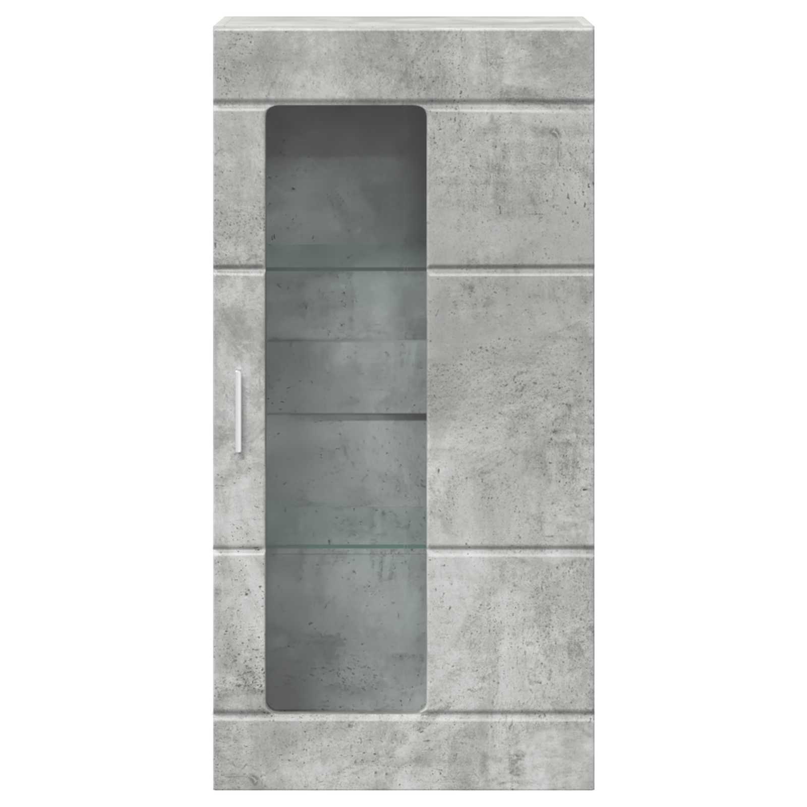 vidaXL Wooden Cabinet Concrete Grey Engineered Wood 6