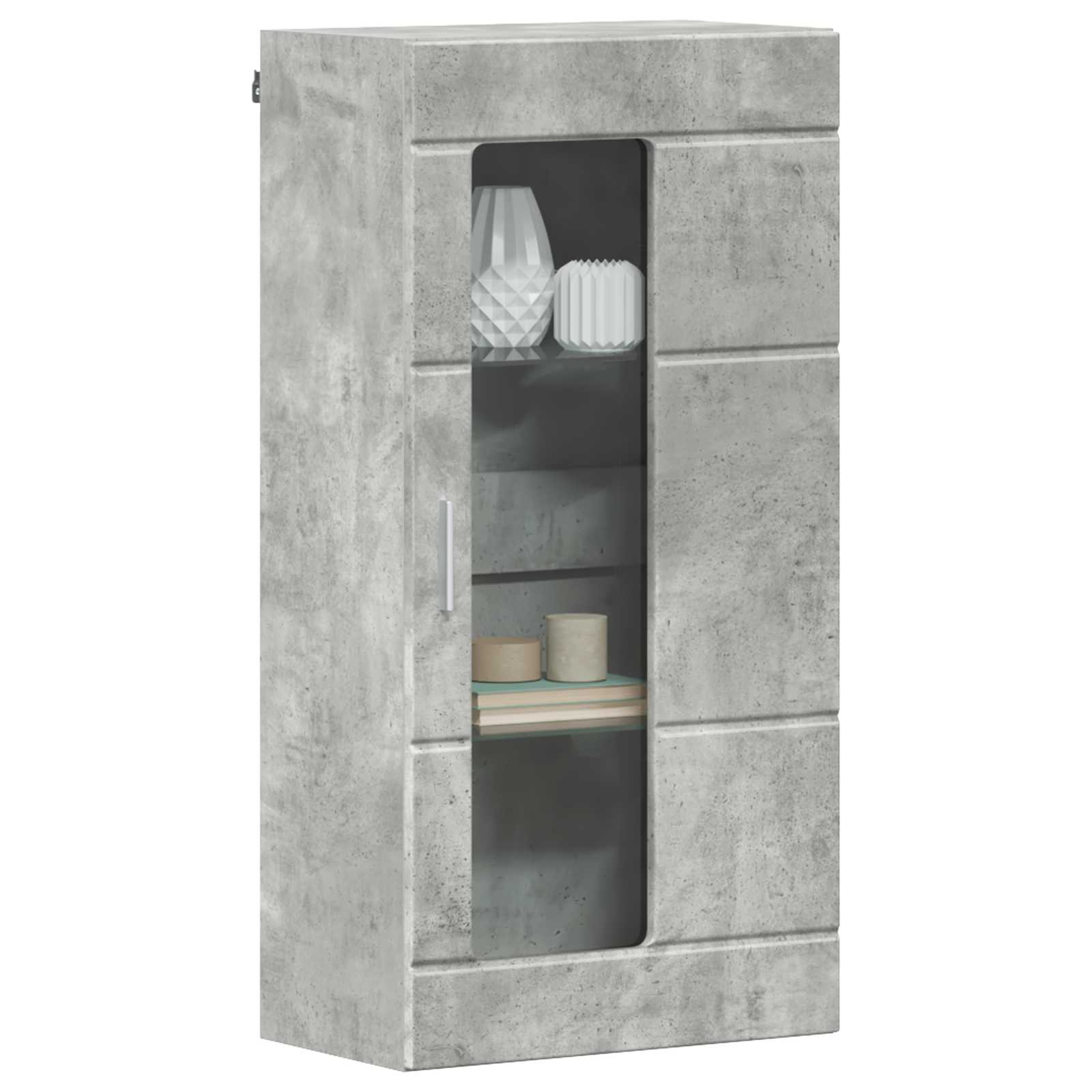vidaXL Wooden Cabinet Concrete Grey Engineered Wood 3