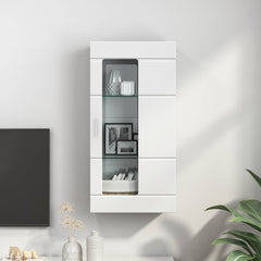 vidaXL Wooden Cabinet High Gloss White Engineered Wood 4