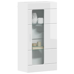 vidaXL Wooden Cabinet High Gloss White Engineered Wood 3