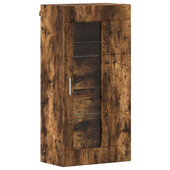 vidaXL Wooden Cabinet Smoked Oak Engineered Wood 2