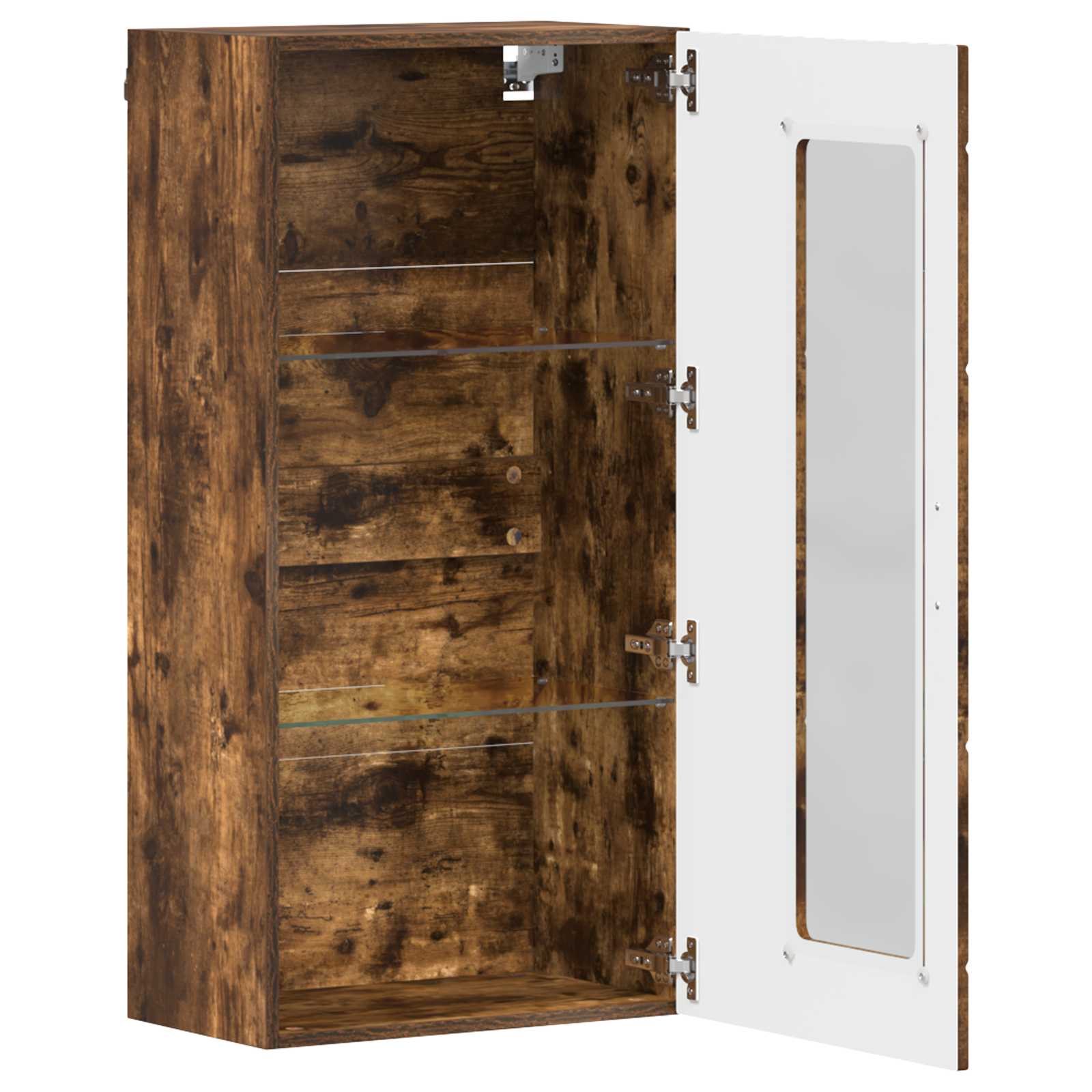 vidaXL Wooden Cabinet Smoked Oak Engineered Wood 5