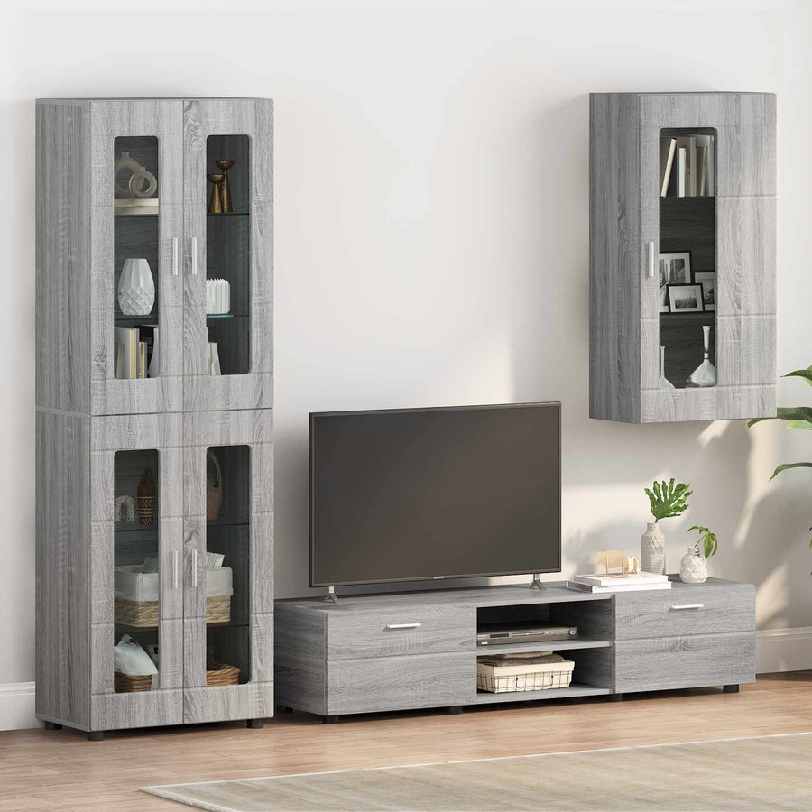 vidaXL Wooden Cabinet Grey Sonoma Engineered Wood 1