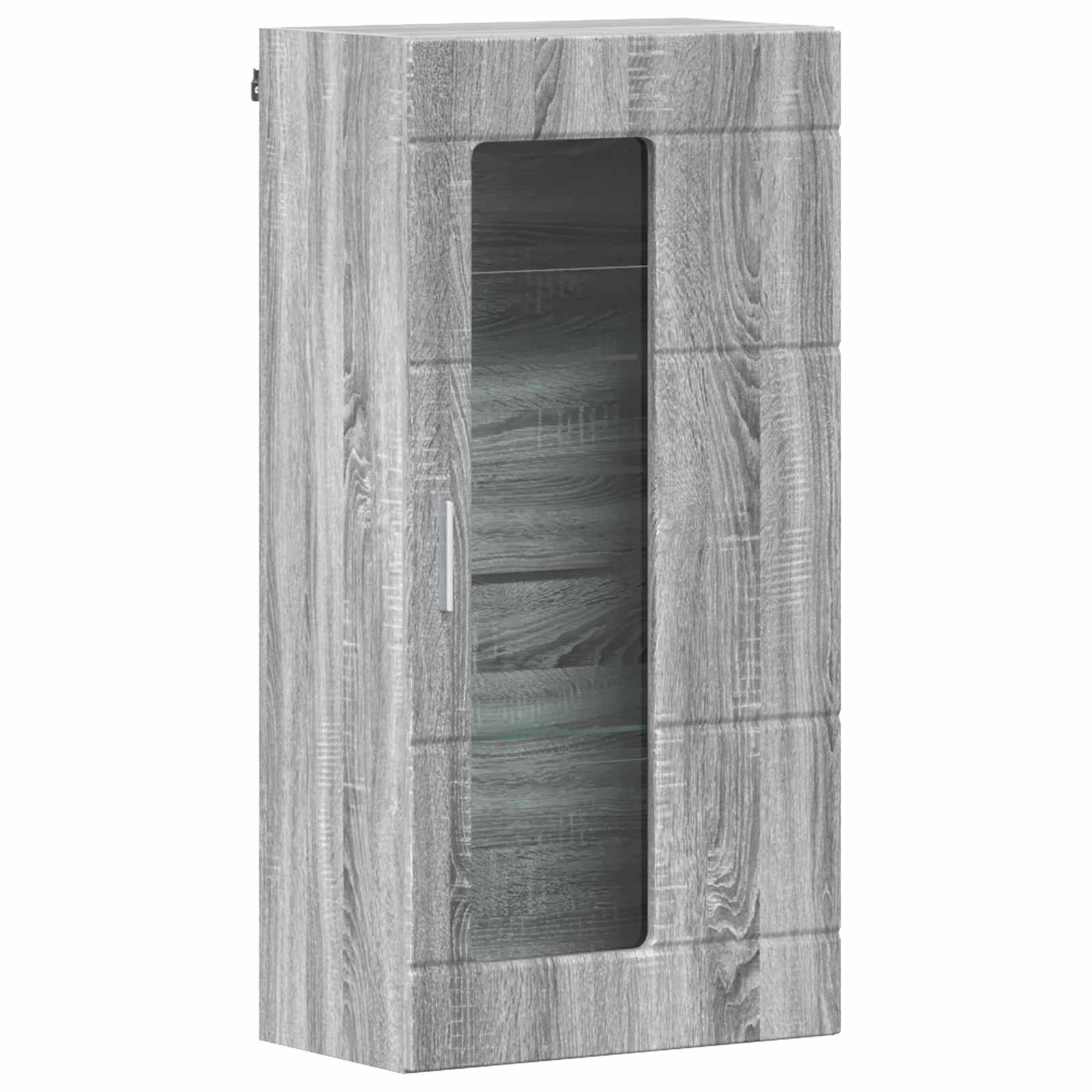 vidaXL Wooden Cabinet Grey Sonoma Engineered Wood 2