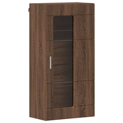 vidaXL Wooden Cabinet Brown Oak Engineered Wood 2