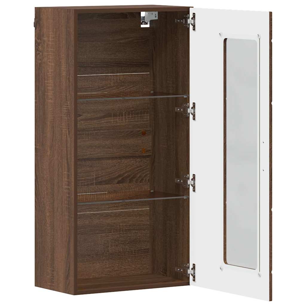 vidaXL Wooden Cabinet Brown Oak Engineered Wood 5