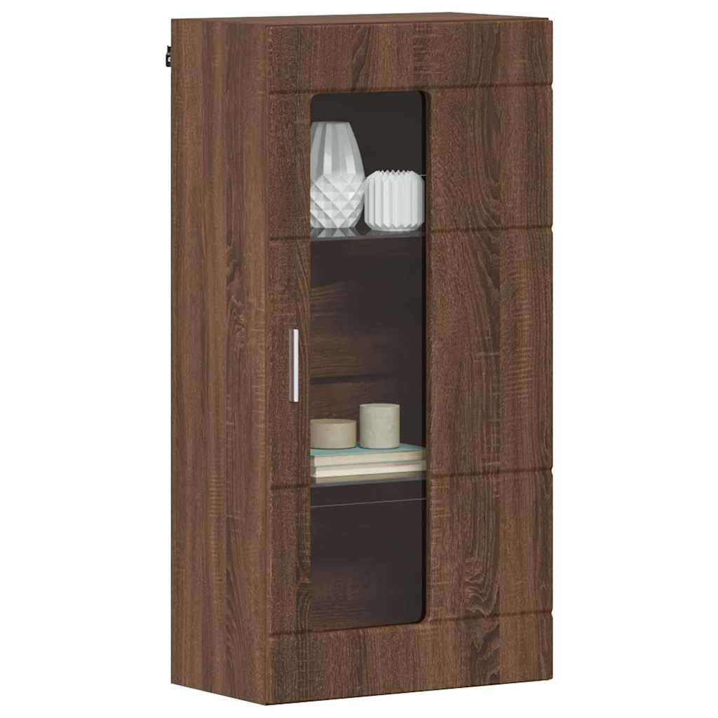 vidaXL Wooden Cabinet Brown Oak Engineered Wood 3