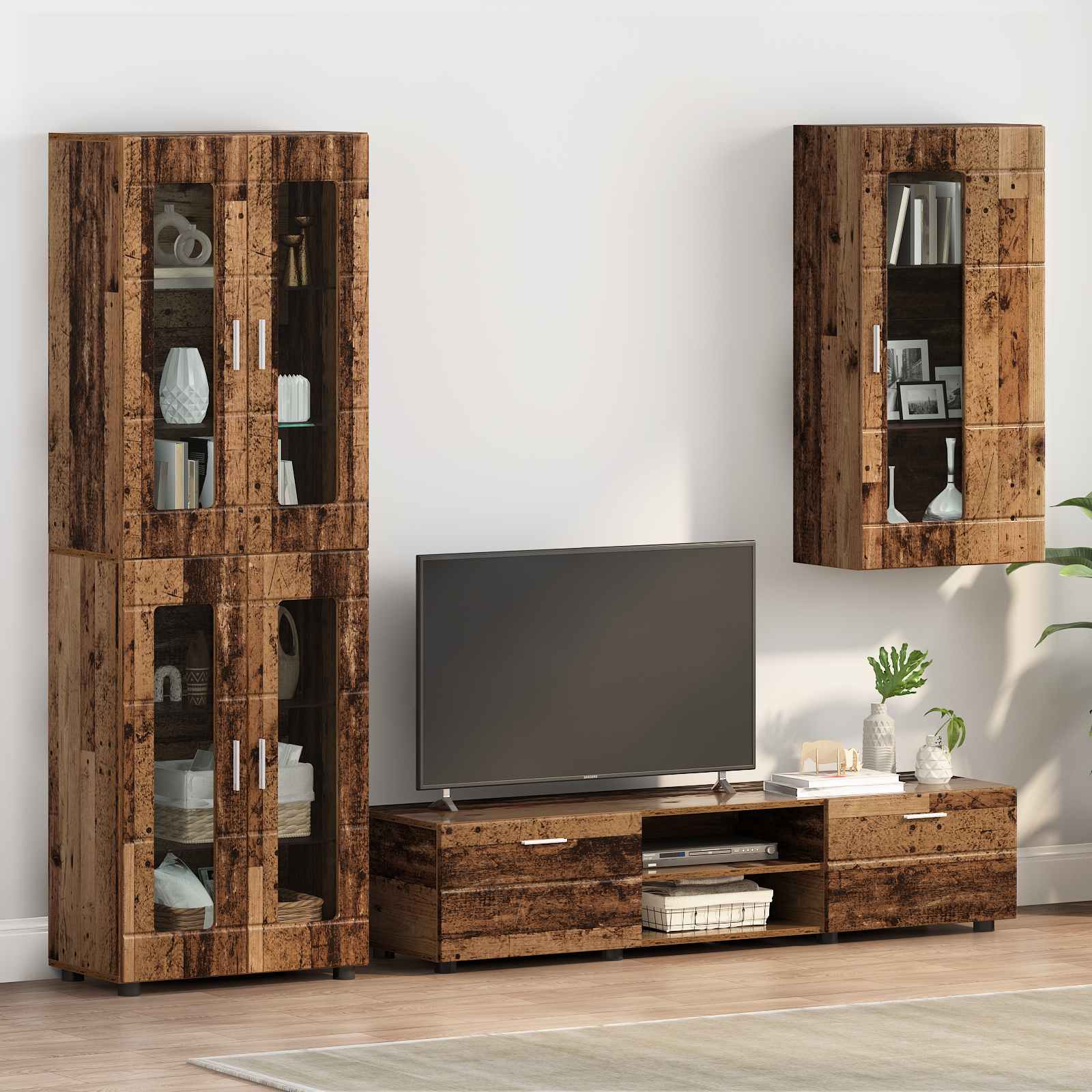vidaXL Wooden Cabinet Old Wood Engineered Wood 1