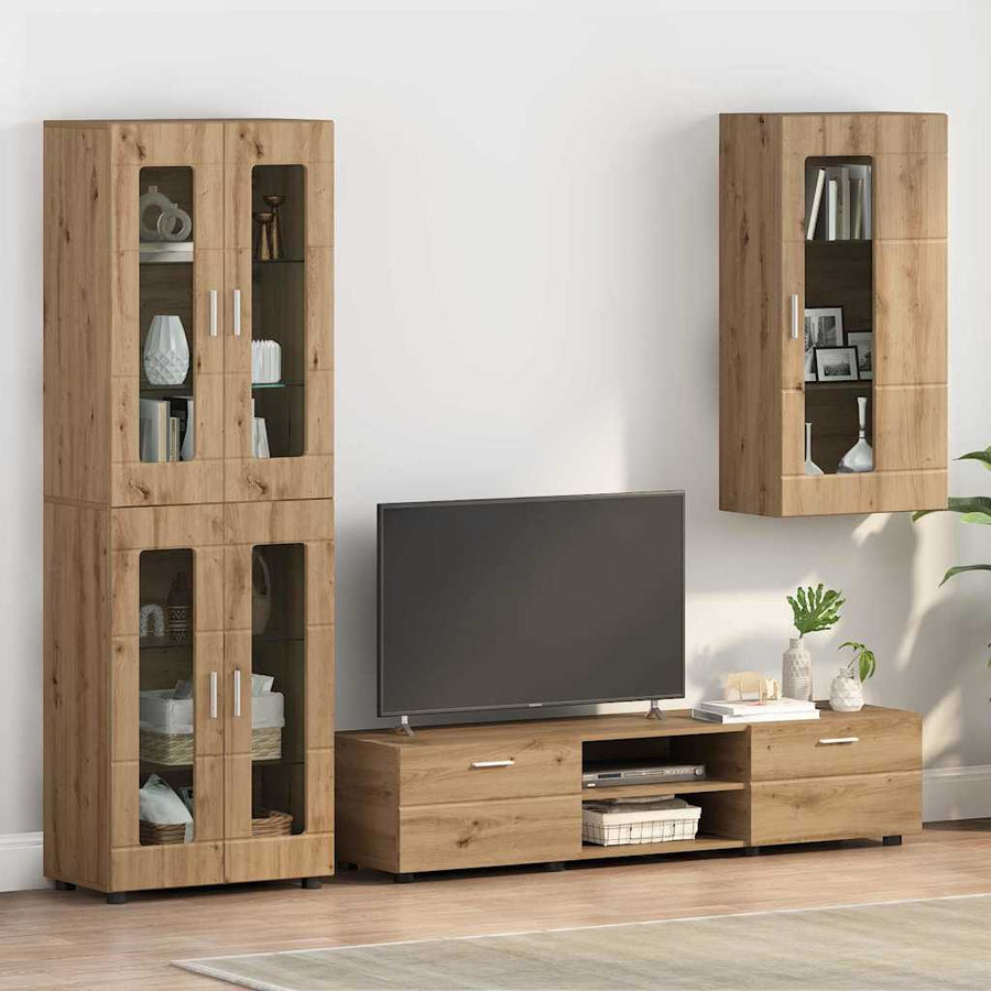 vidaXL Wooden Cabinet Artisan Oak Engineered Wood 1