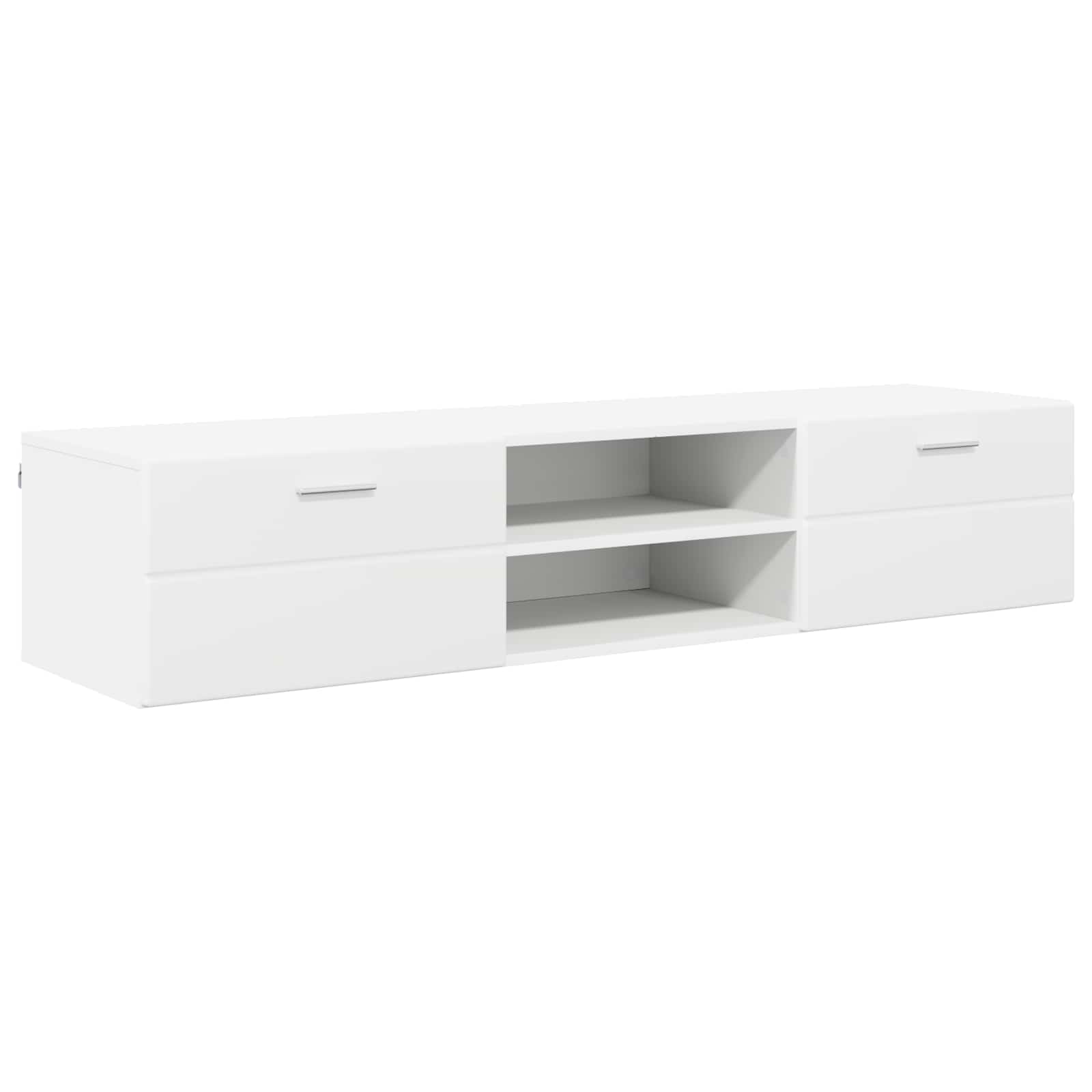 vidaXL Wooden Cabinet 150 x 39 x 30 cm White Engineered Wood 2