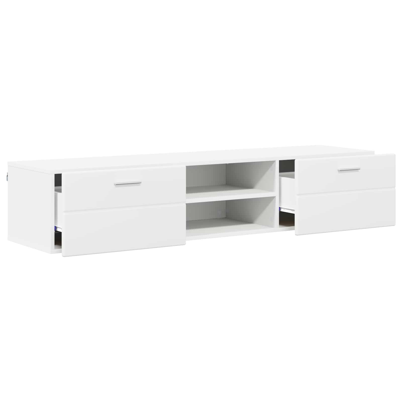 vidaXL Wooden Cabinet 150 x 39 x 30 cm White Engineered Wood 5