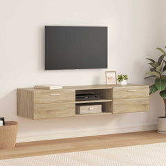 vidaXL Wooden Cabinet 150 x 39 x 30 cm Sonoma Oak Engineered Wood 1