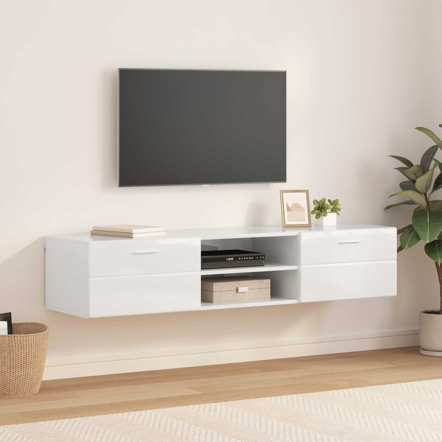 vidaXL Wooden Cabinet 150 x 39 x 30 cm Concrete Grey Engineered Wood 1