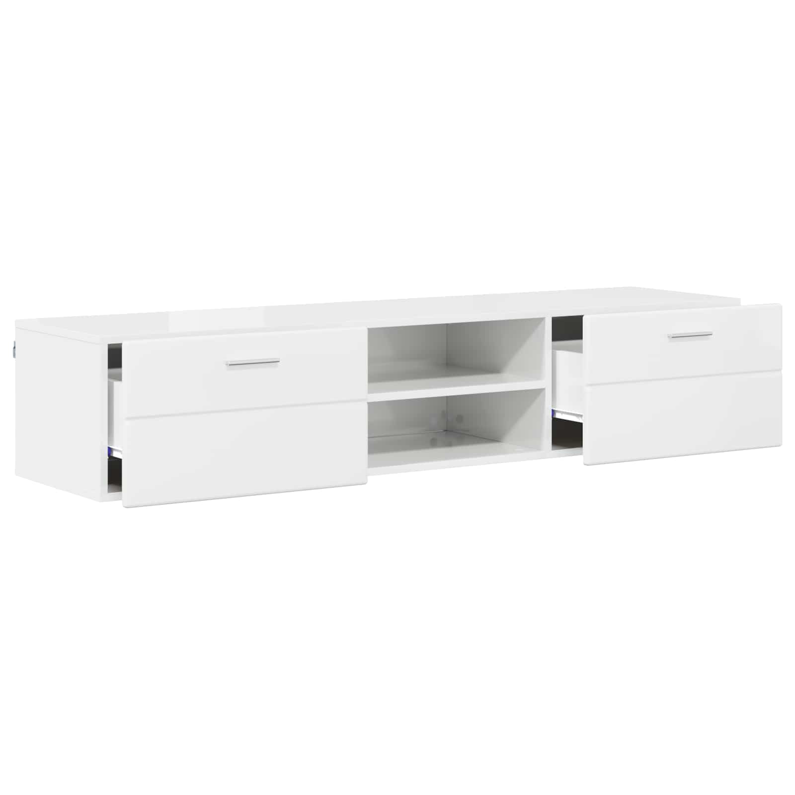 vidaXL Wooden Cabinet 150 x 39 x 30 cm Concrete Grey Engineered Wood 5