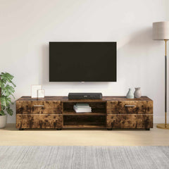 vidaXL Wooden Cabinet 150 x 39 x 30 cm Smoked Oak Engineered Wood 4