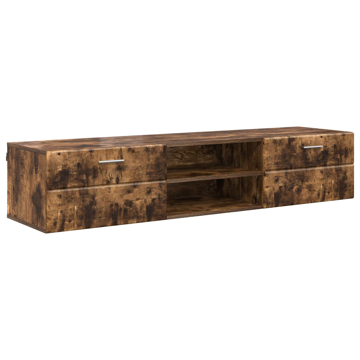 vidaXL Wooden Cabinet 150 x 39 x 30 cm Smoked Oak Engineered Wood 2