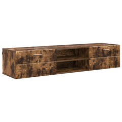 vidaXL Wooden Cabinet 150 x 39 x 30 cm Smoked Oak Engineered Wood 2