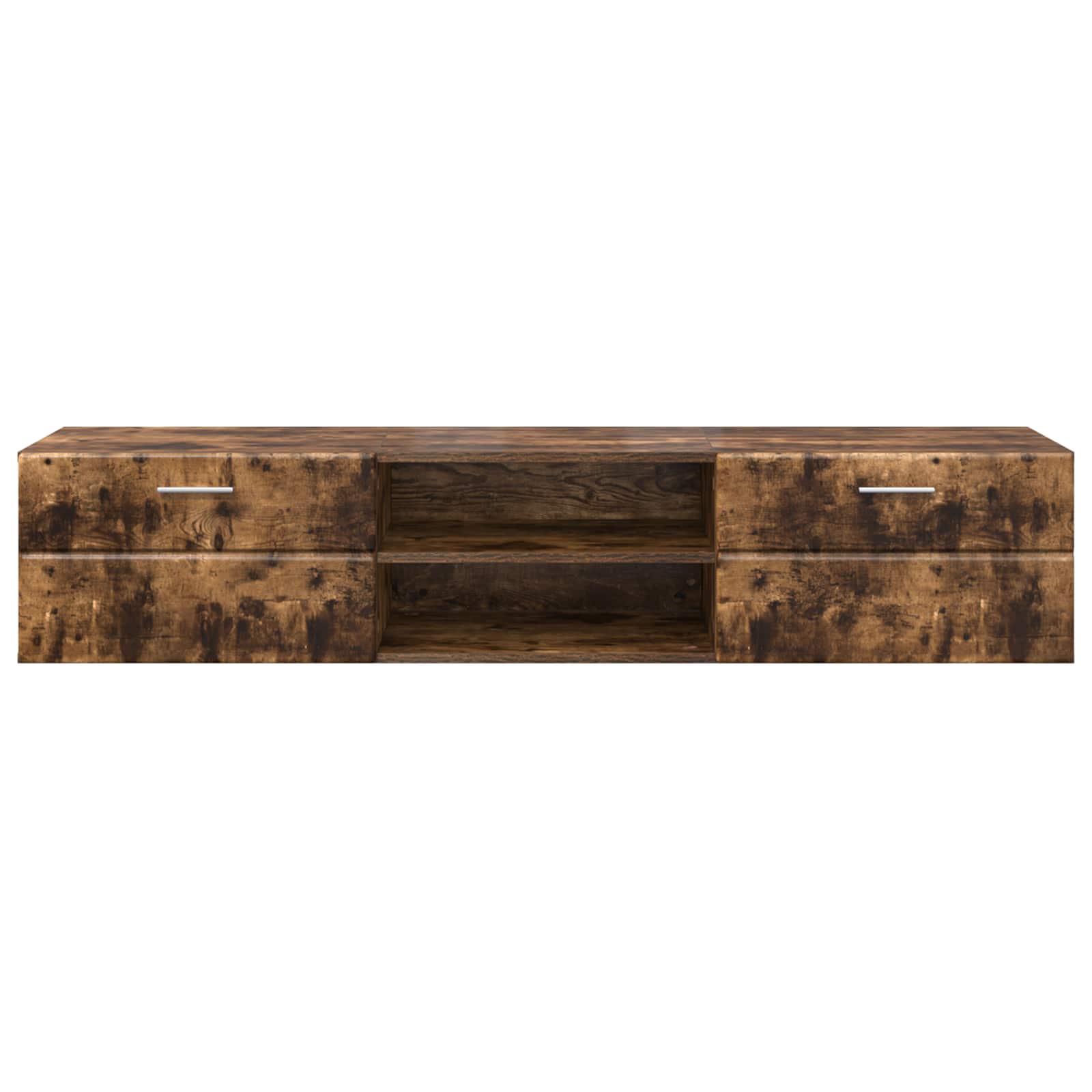 vidaXL Wooden Cabinet 150 x 39 x 30 cm Smoked Oak Engineered Wood 6