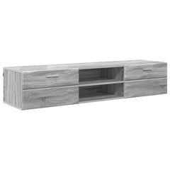 vidaXL Wooden Cabinet 150 x 39 x 30 cm Grey Sonoma Engineered Wood 2