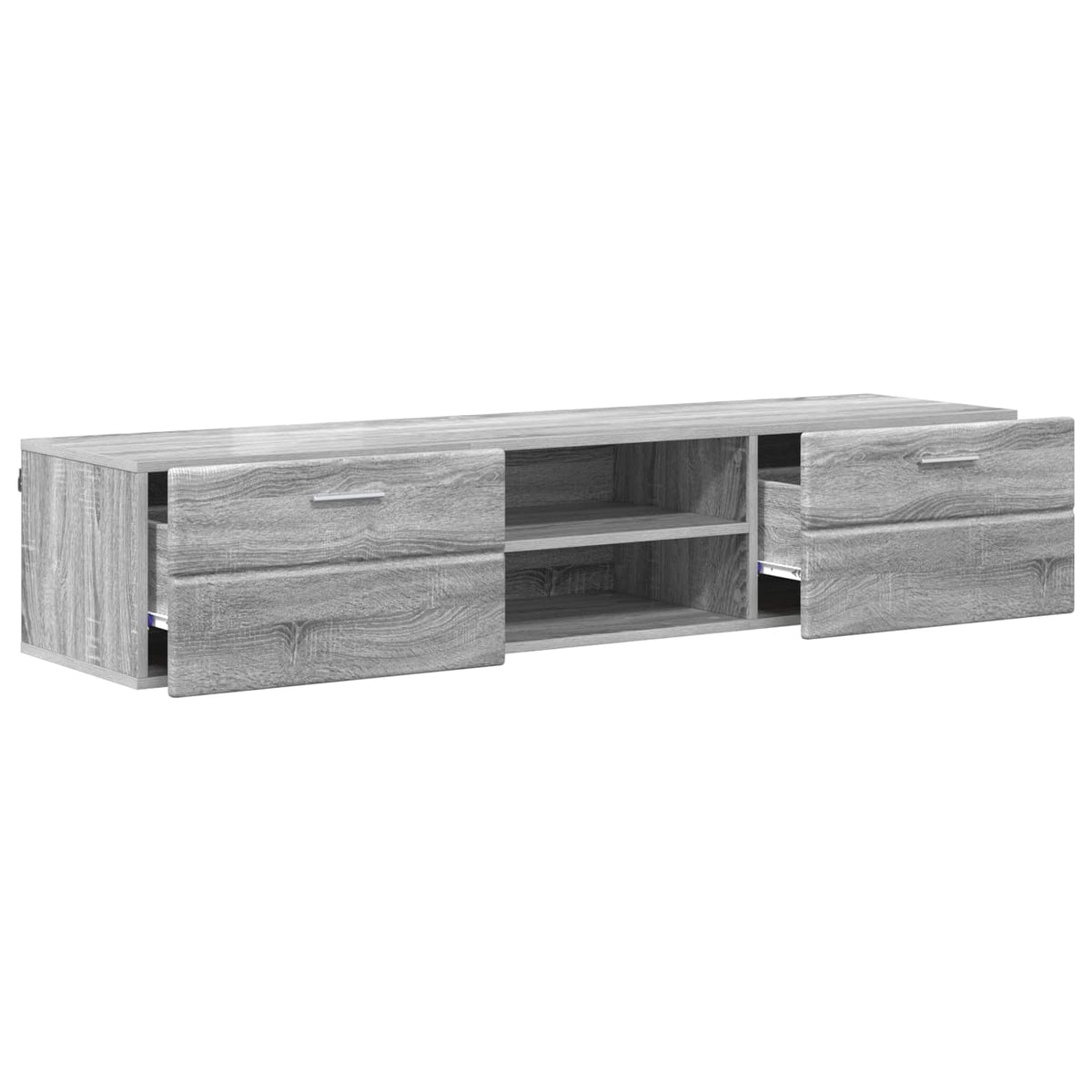 vidaXL Wooden Cabinet 150 x 39 x 30 cm Grey Sonoma Engineered Wood 5